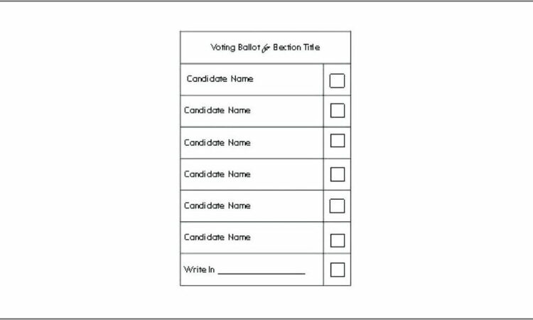 Voting Ballot Template 2016