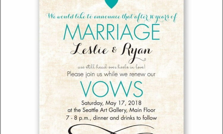 Vow Renewal Invitations Templates Free