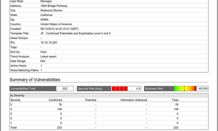 Vulnerability Assessment Sample Report