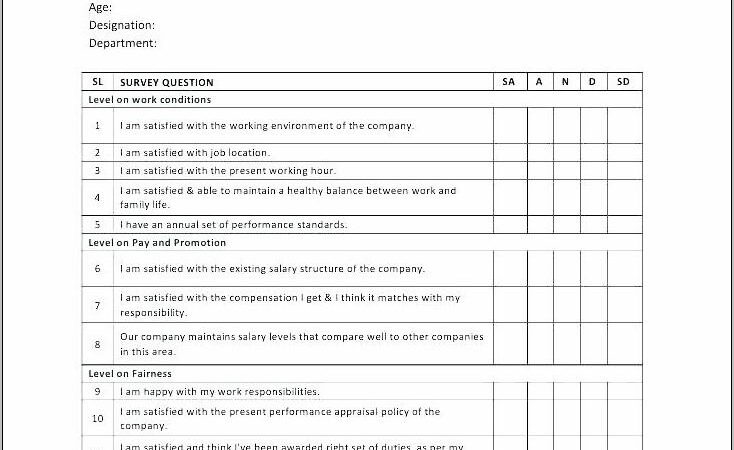 Wage And Benefit Survey Template