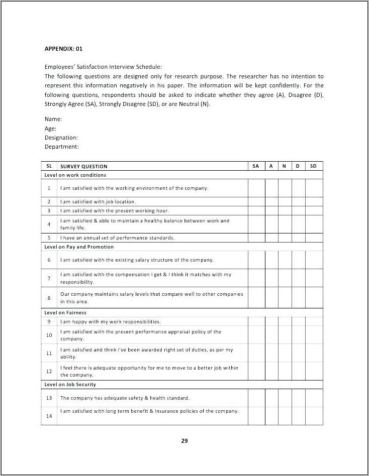 Wage And Benefit Survey Template