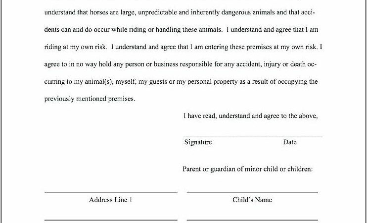 Waiver Of Liability Form Template Free