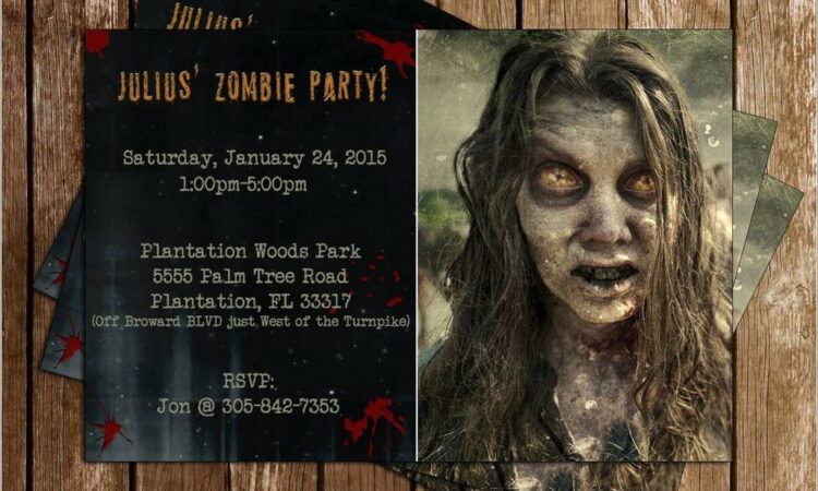 Walking Dead Birthday Invitations