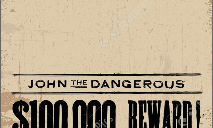 Wanted Reward Poster Template