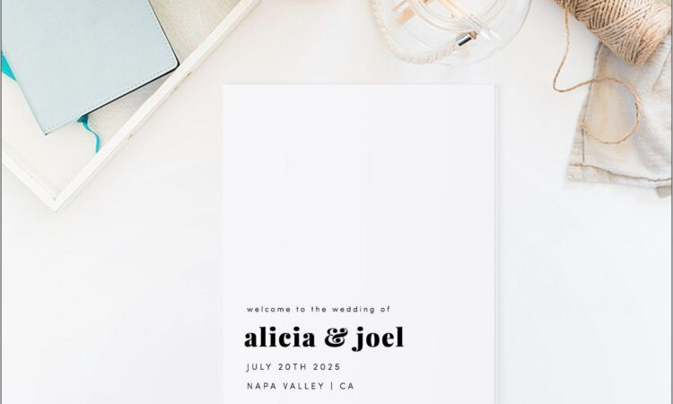 Wedding Ceremony Book Template