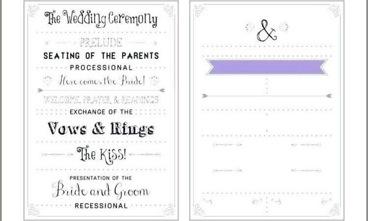 Wedding Church Program Designs