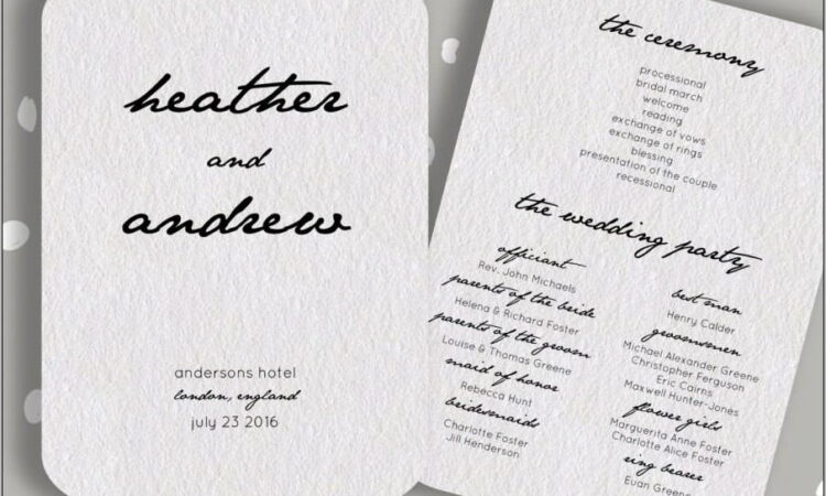 Wedding Fan Program Template Word