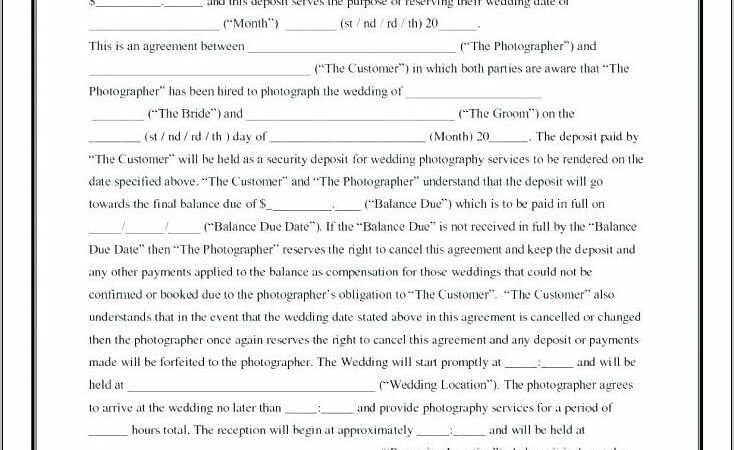 Wedding Flower Contract Form