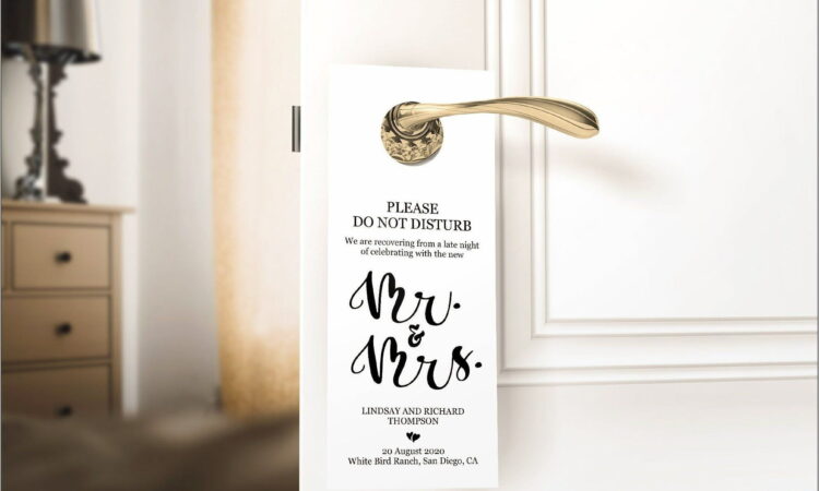 Wedding Hotel Door Hanger Template