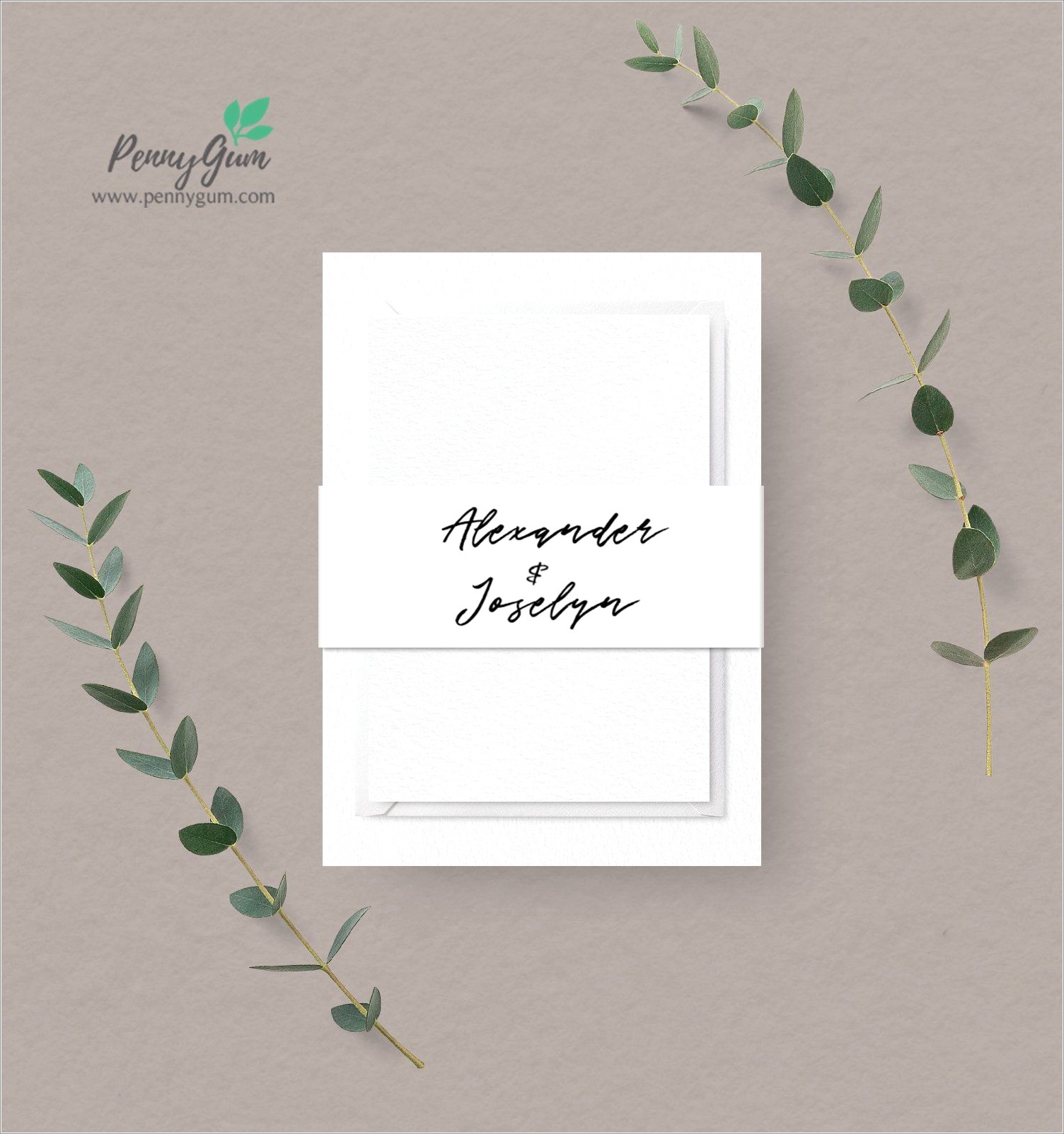 Wedding Invitation Belly Band Template