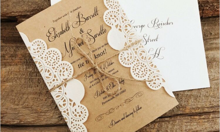 Wedding Invitation Card Rustic Design