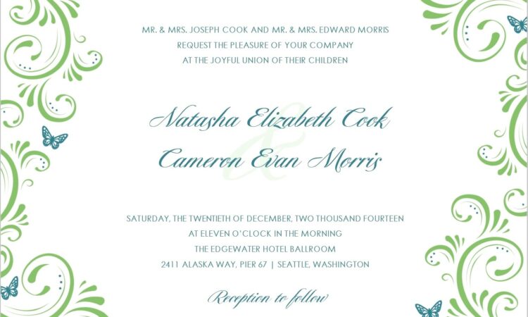 Wedding Invitation Card Template For Friends