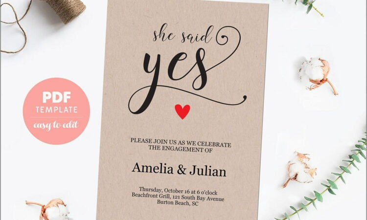 Wedding Invitation Card Template Pdf