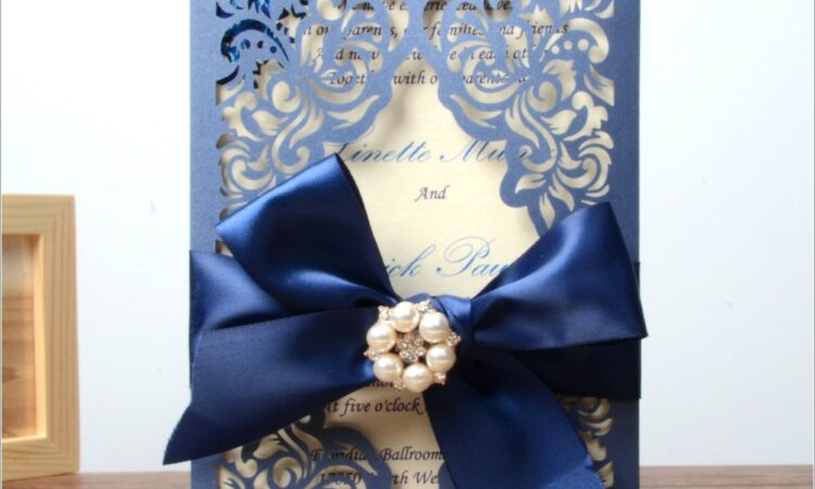 Wedding Invitation Cards Royal Blue