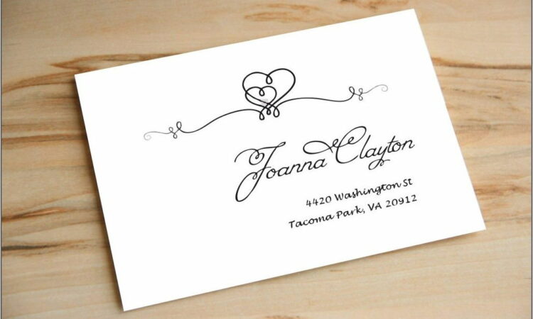 Wedding Invitation Envelope Template Free