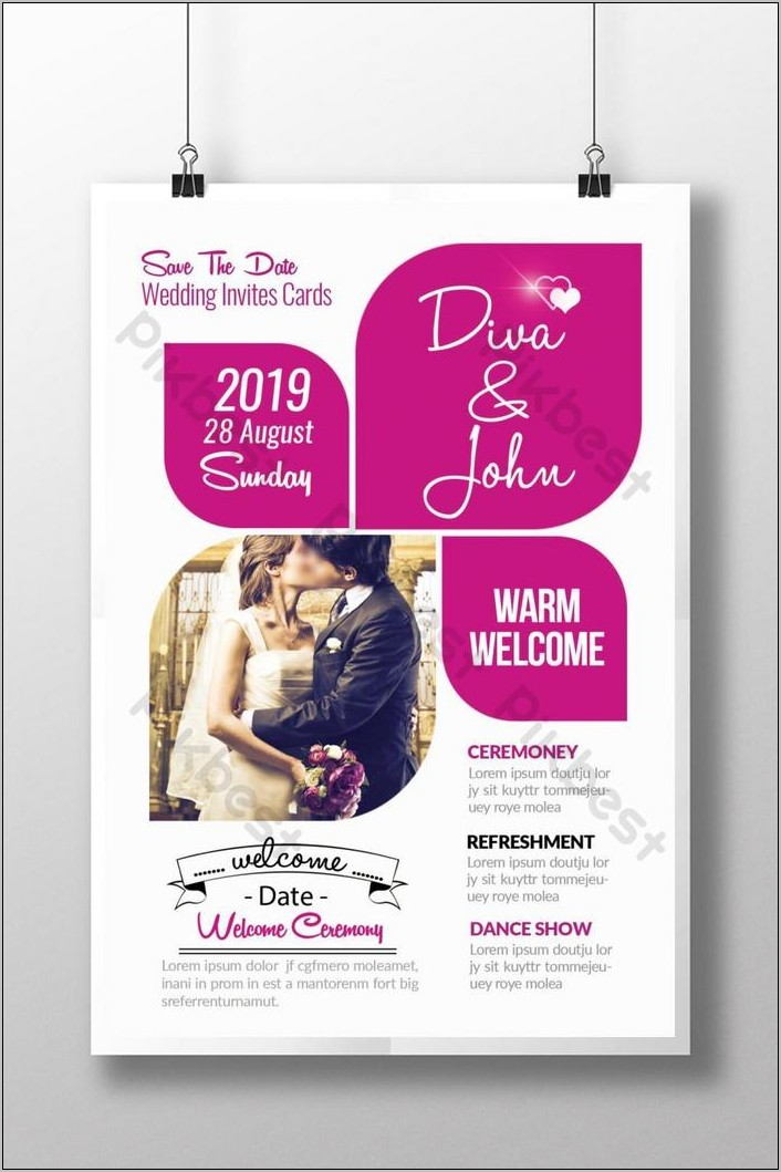 Wedding Invitation Flyer Template Free