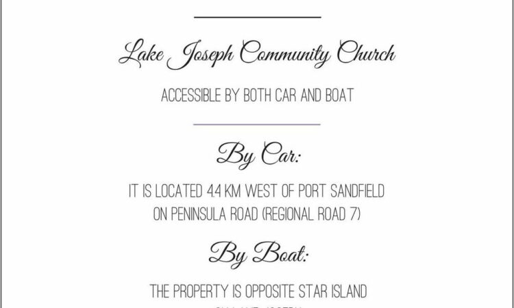 Wedding Invitation Inserts Directions Templates