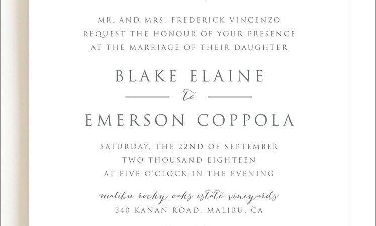 Wedding Invitation Mailing Etiquette