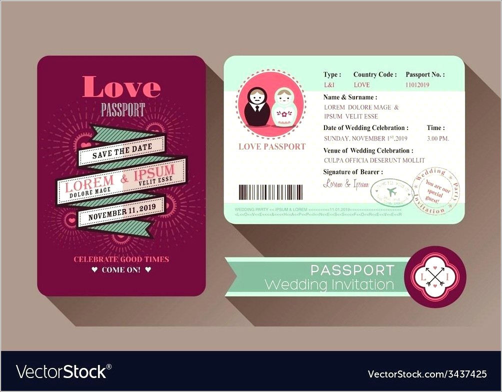 Wedding Invitation Passport Design Philippines