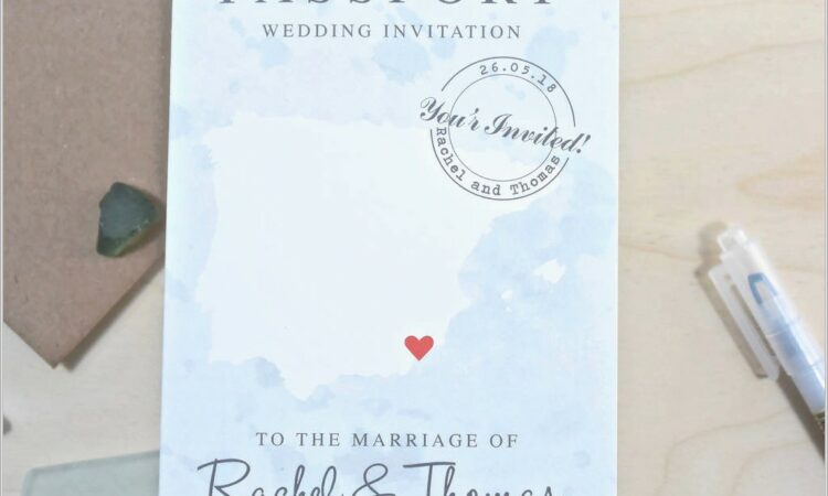 Wedding Invitation Passport Style Philippines