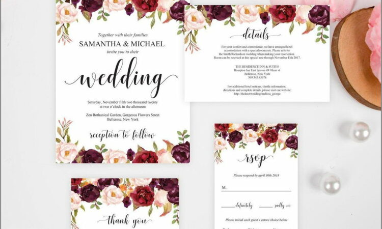 Wedding Invitation Template Printable