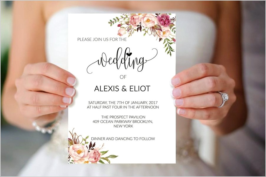 Wedding Invitation Templates Floral