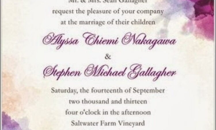 Wedding Invitation Templates Free Online