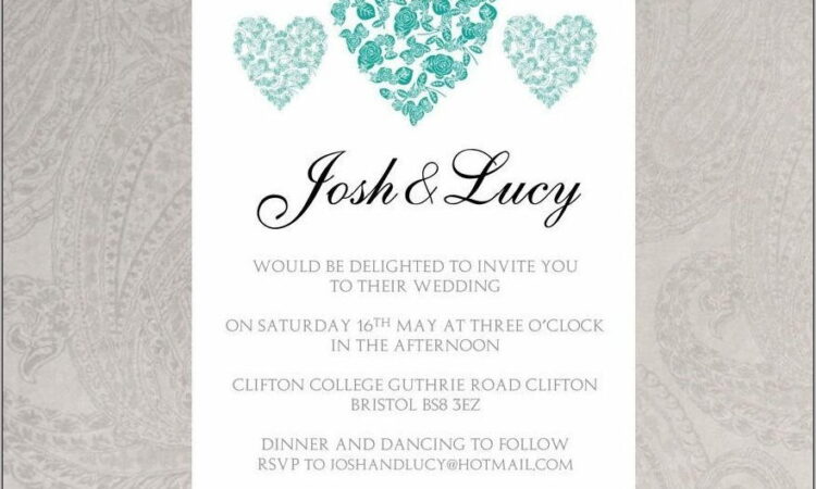 Wedding Invitation Templates Microsoft Word