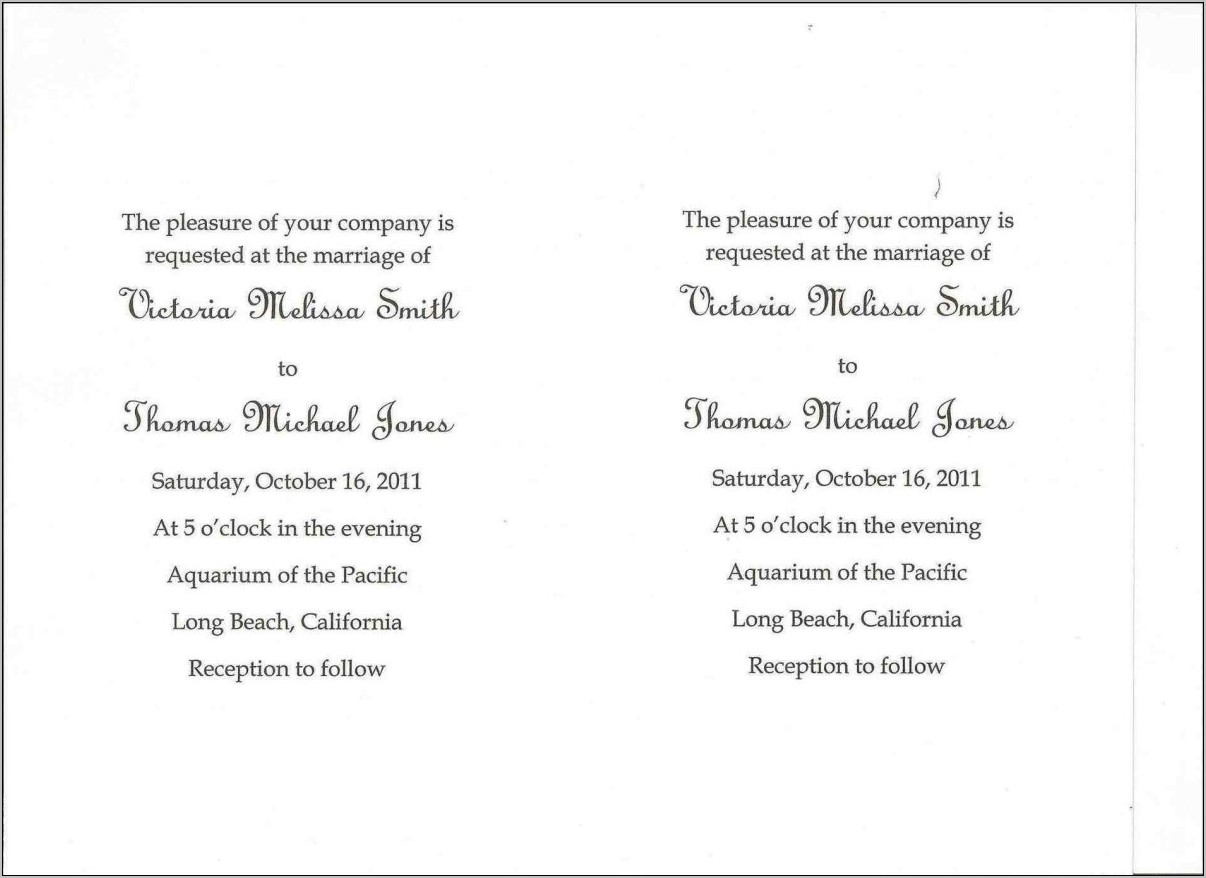 Wedding Invitation Wording Templates