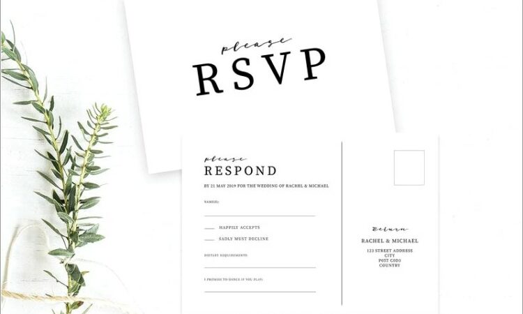 Wedding Invitations And Rsvp Card Packages