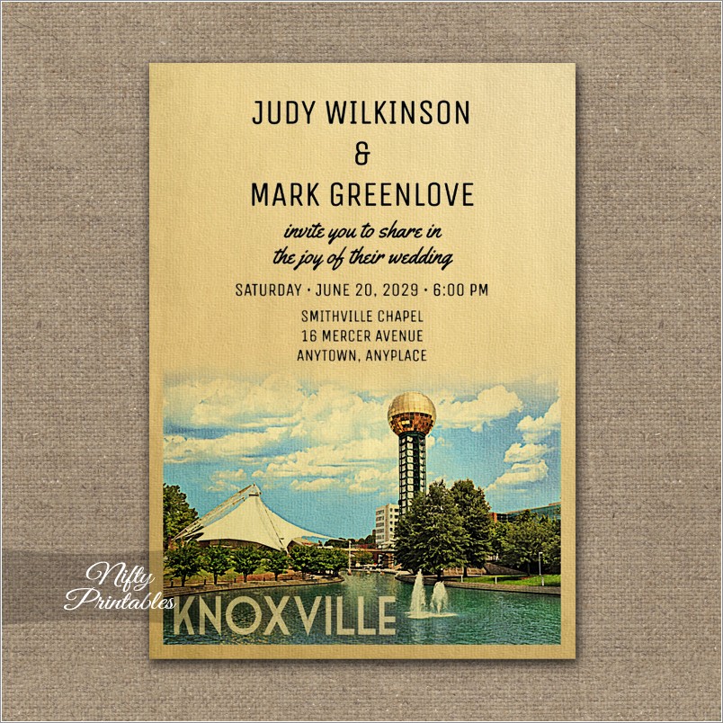 Wedding Invitations Knoxville Tn