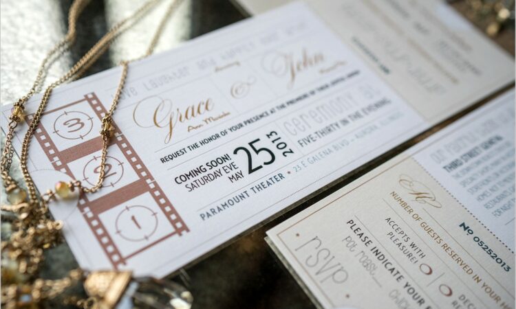 Wedding Invitations Perforated Rsvp