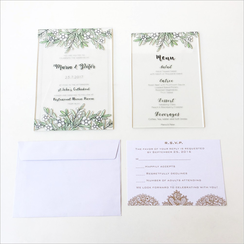 Wedding Invitations Watercolor Flowers