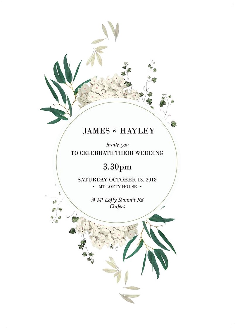 Wedding Invitations With Greenery