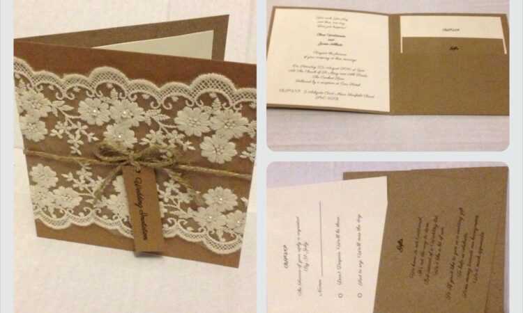 Wedding Invitations With Pearls And Lace