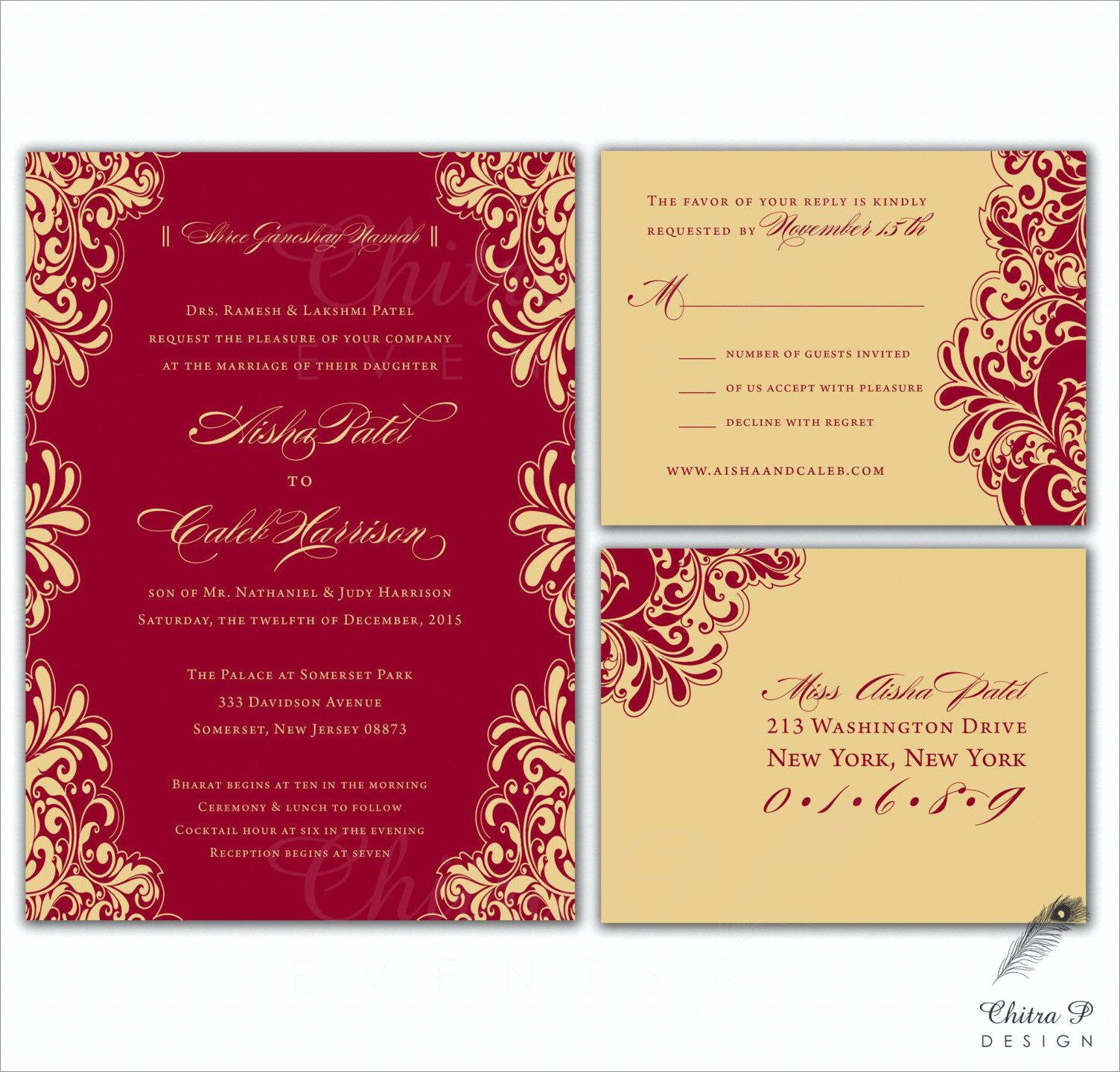 Wedding Invitations With Rsvp Attached