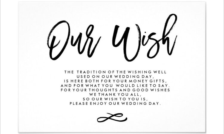 Wedding Invite Wishing Well Wording