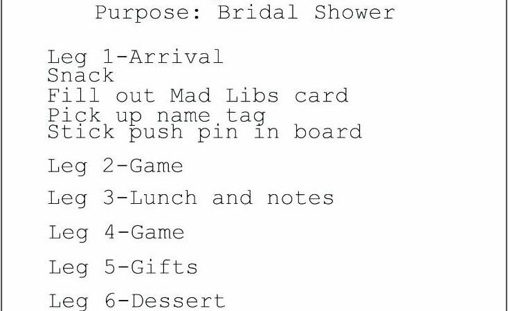 Wedding Itinerary For Guests Template