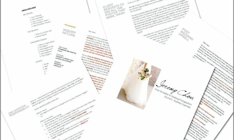 Wedding Photographer Email Templates Free