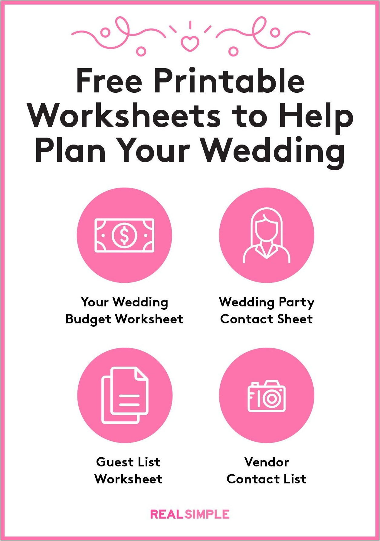 Wedding Planning Budget Checklist Printable
