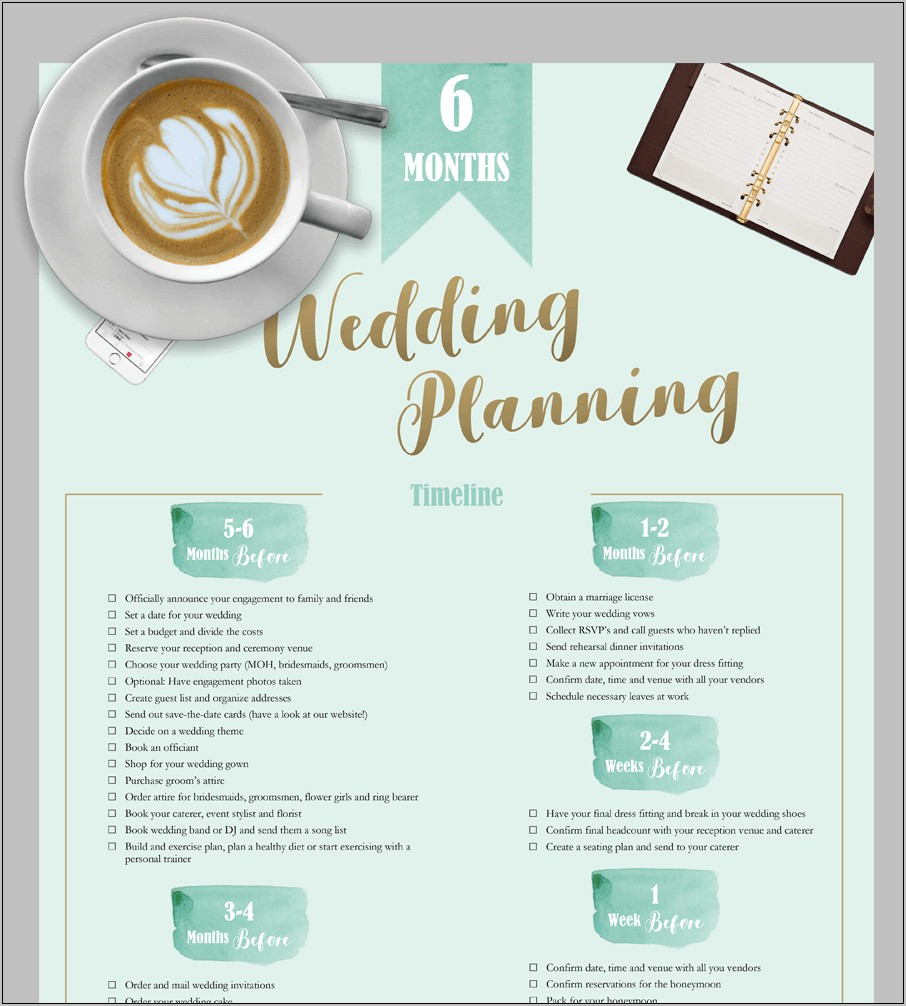 Wedding Planning Checklist Printable Free Uk