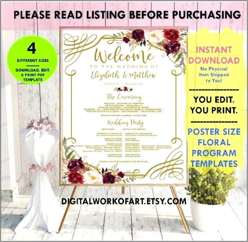Wedding Poster Design Templates Free Download