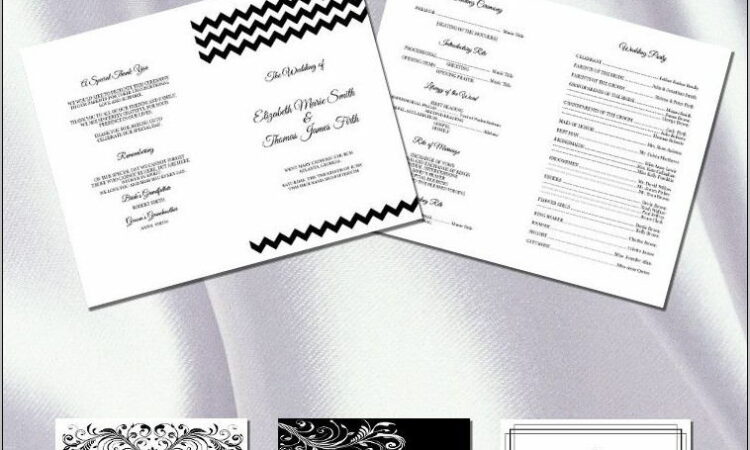 Wedding Program Booklet Templates