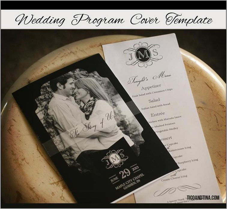 Wedding Program Flip Book Template