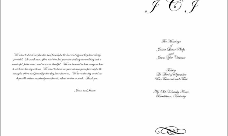 Wedding Program Templates Pdf