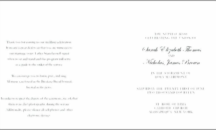 Wedding Reception Program Sample Doc