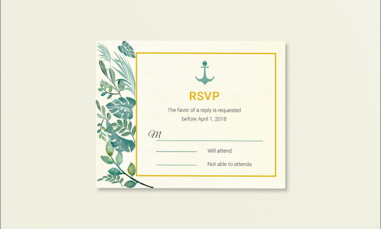 Wedding Rsvp Card Template Word