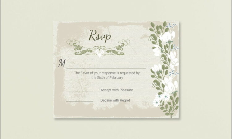 Wedding Rsvp Template Word