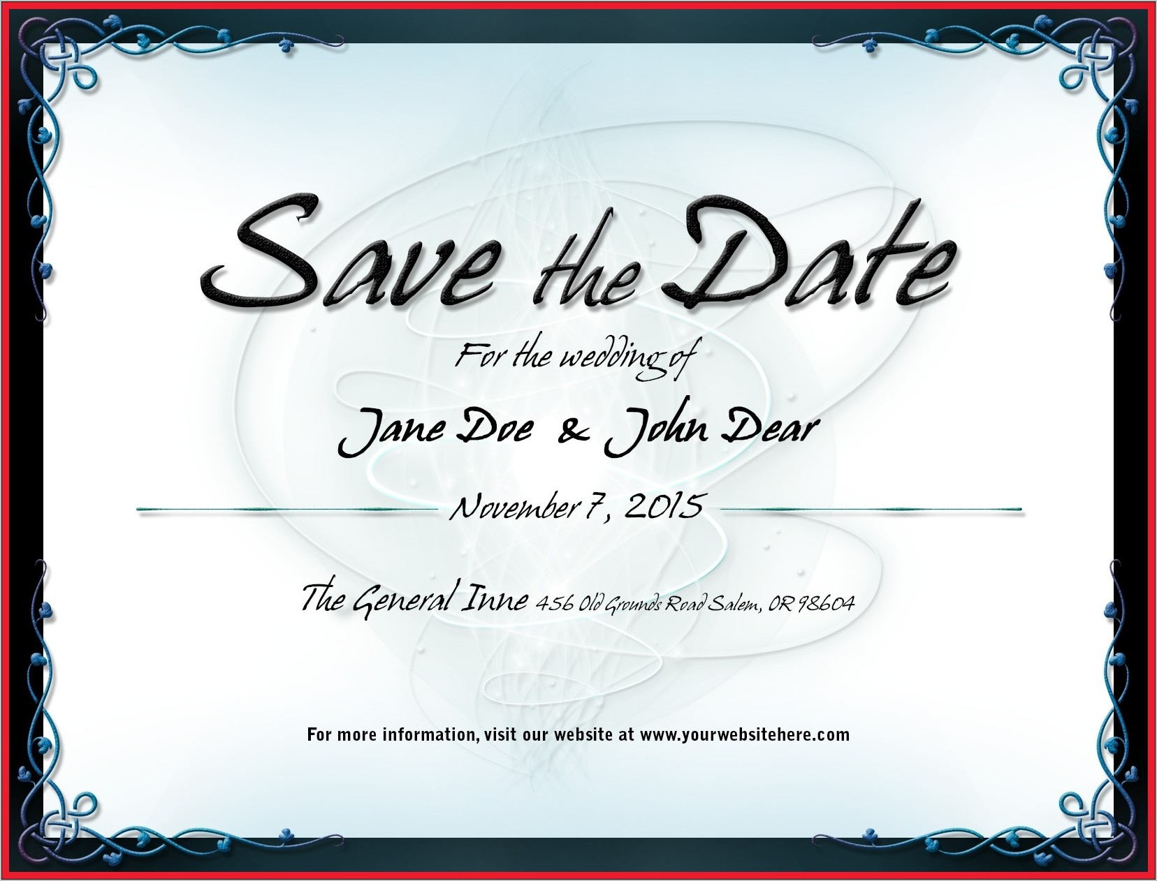 Wedding Save The Date Email Template Free