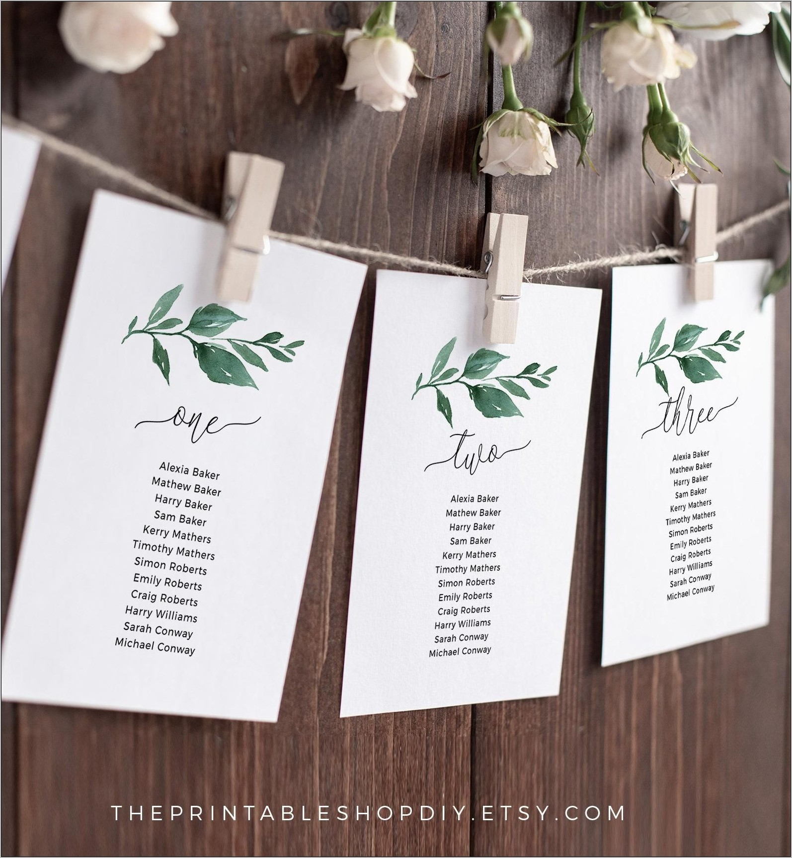 Wedding Seating Chart Template Etsy
